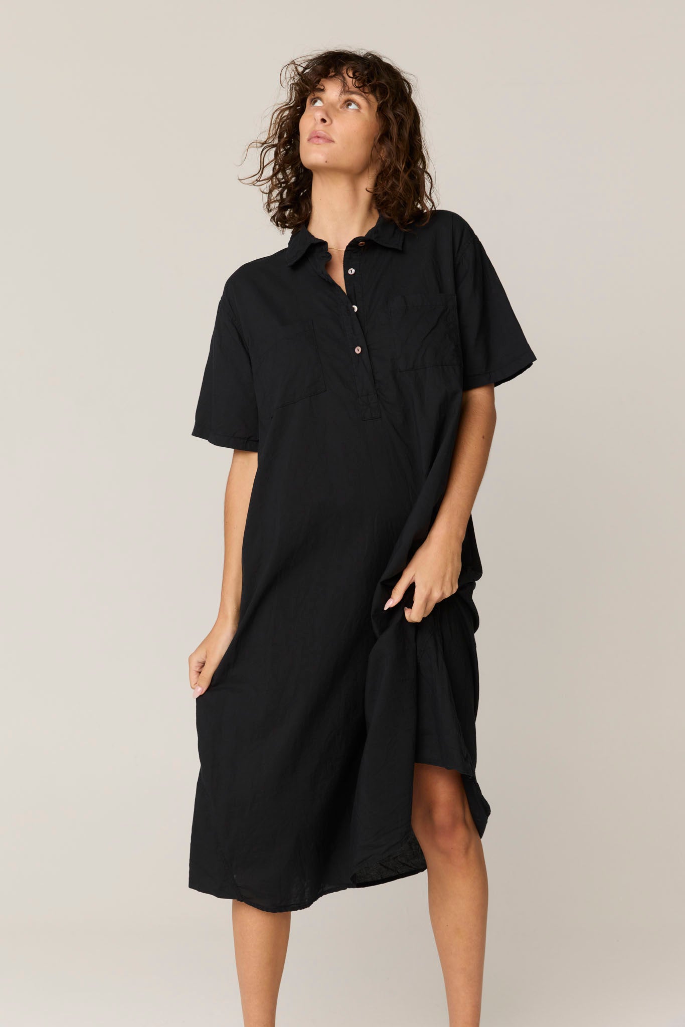 LALA SHIRT DRESS - NOIR