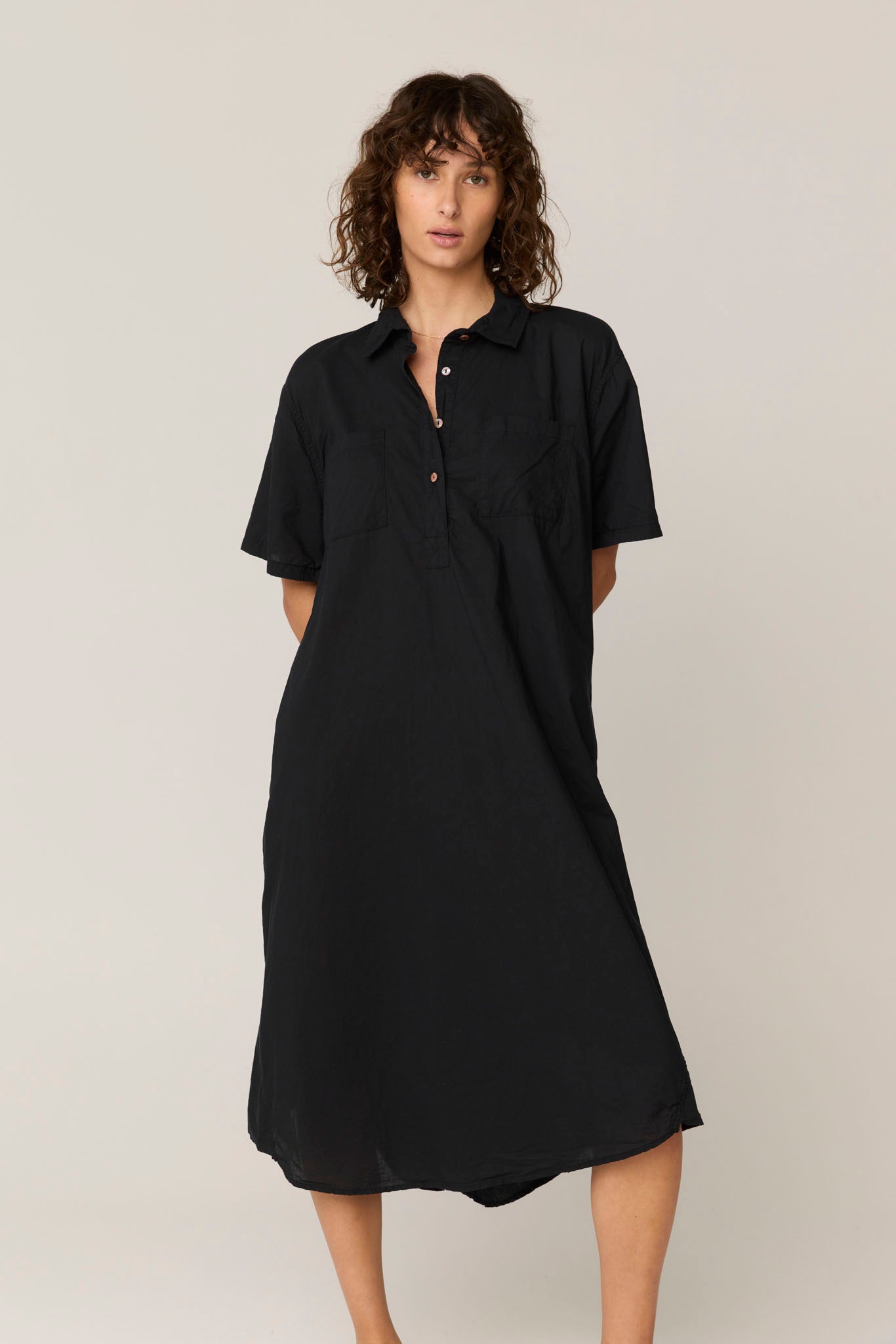 LALA SHIRT DRESS - NOIR