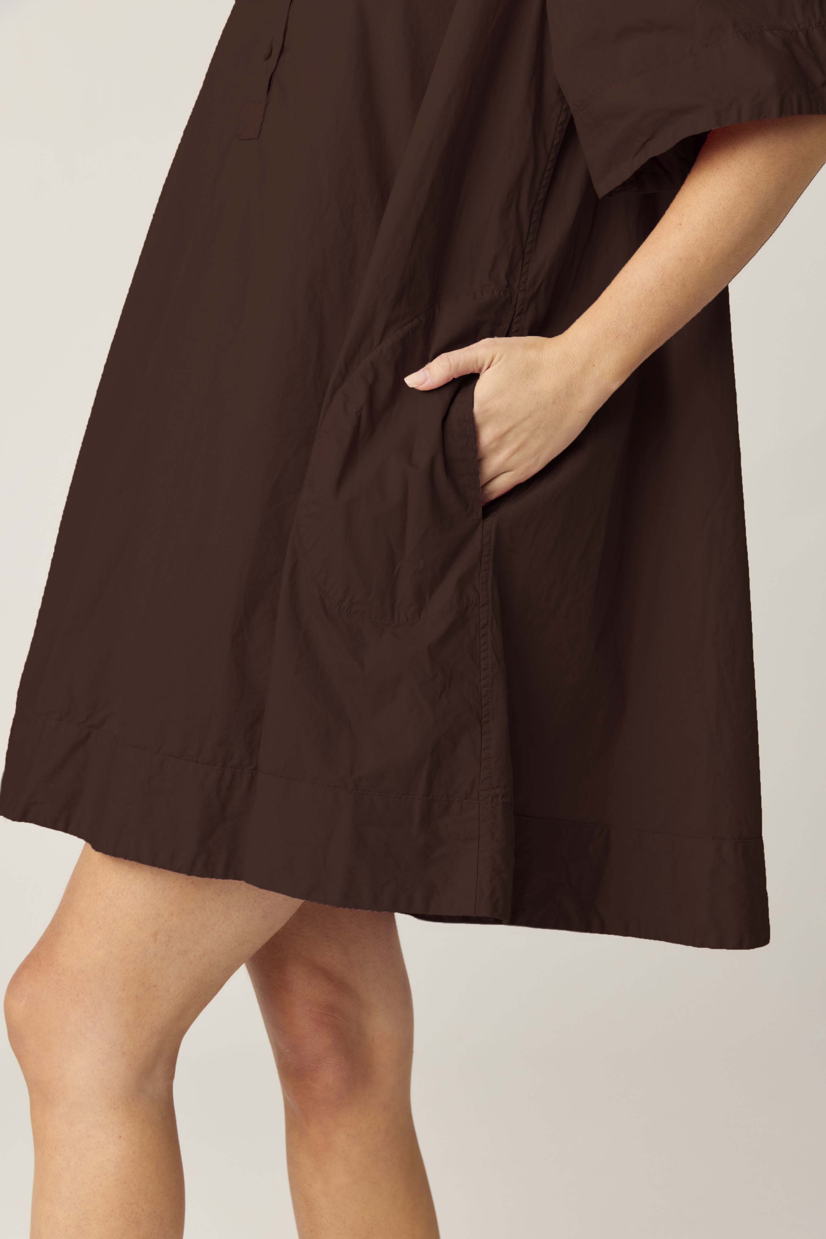 SHORE SHIRT DRESS - CHOCOLATE
