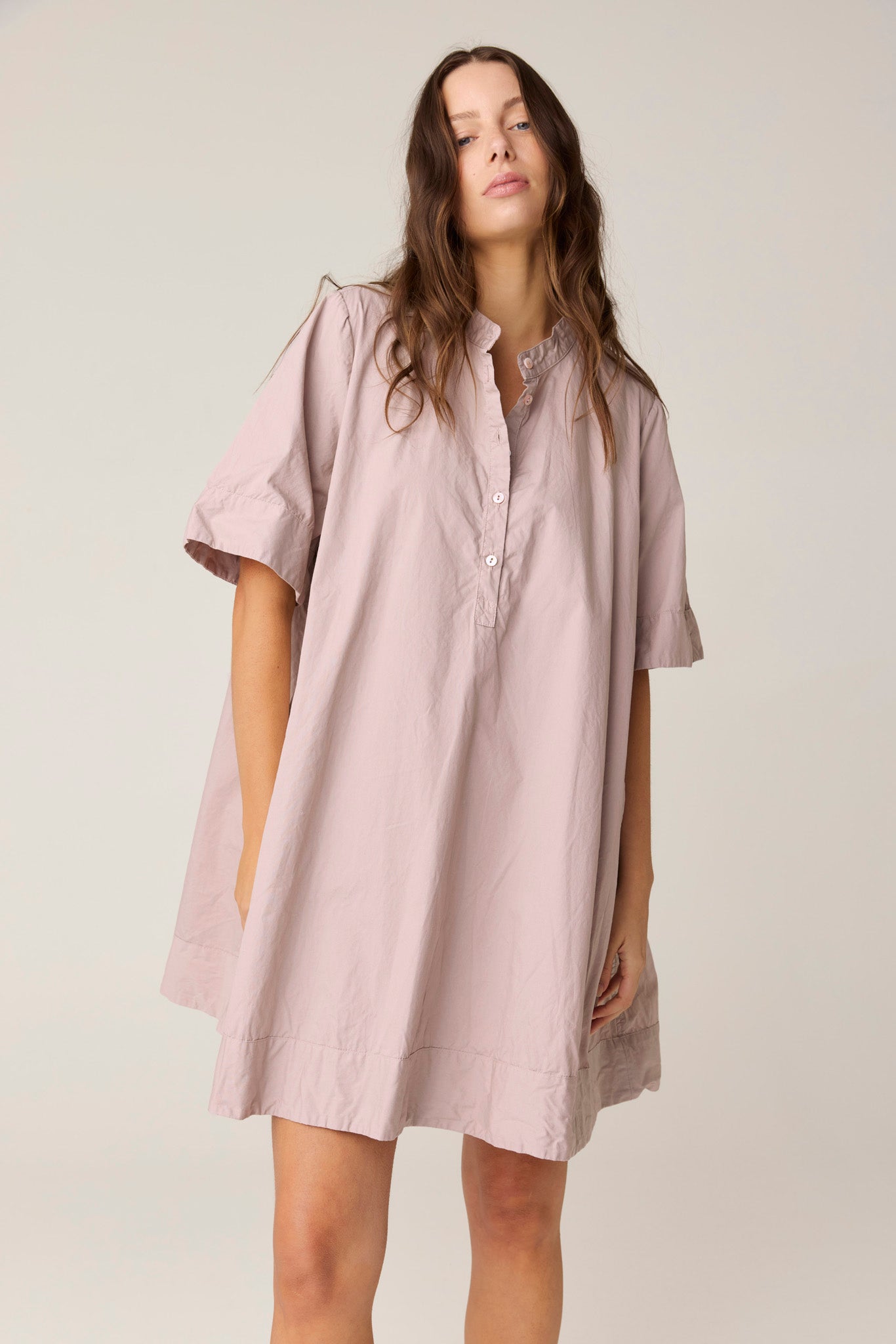 SHORE SHIRT DRESS - ROSY BROWN