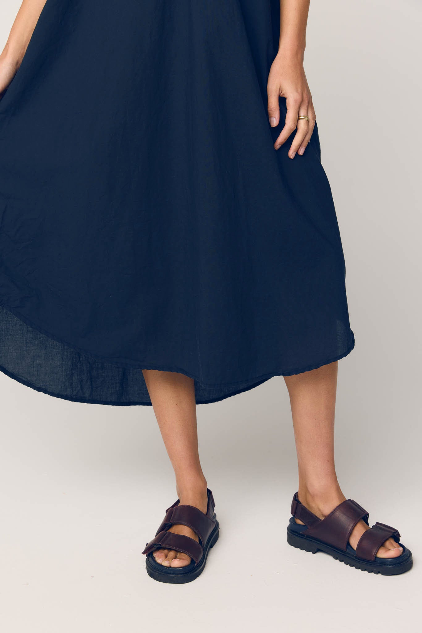 AVERY SHIRT DRESS - DARK NAVY