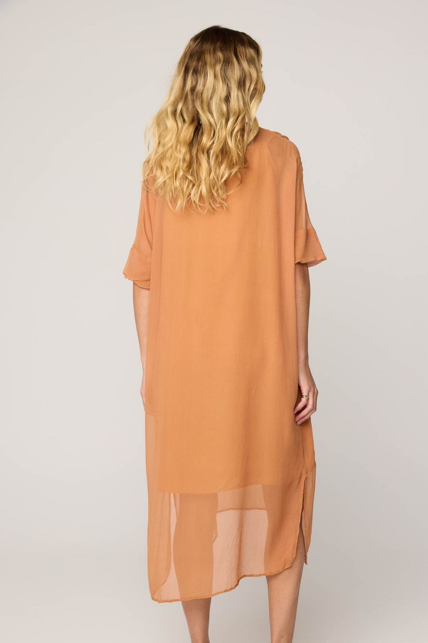 TALLOWS DRESS - APRICOT