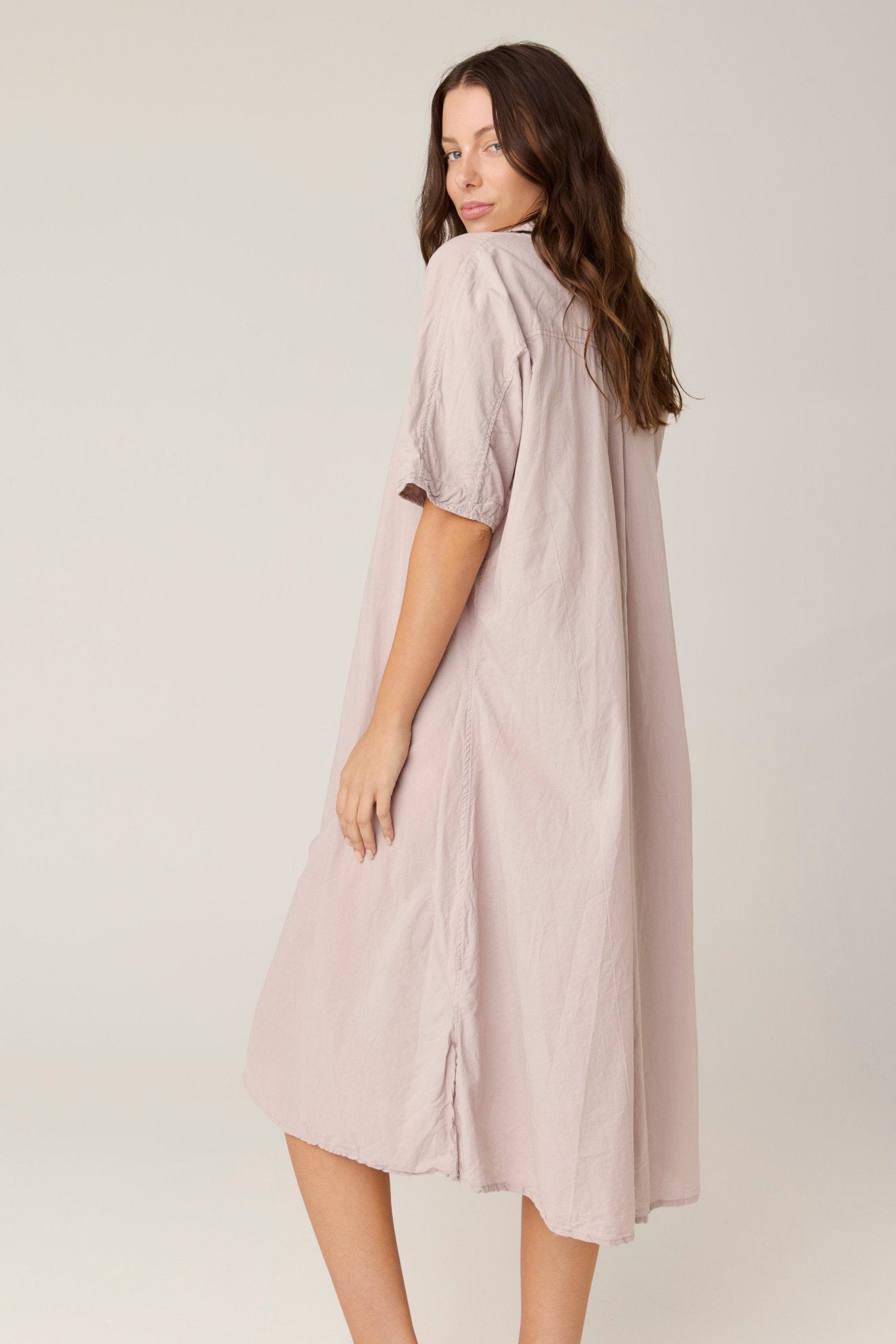 DEVOILE SHIRT DRESS - DOVE (PRE - ORDER) - Primness