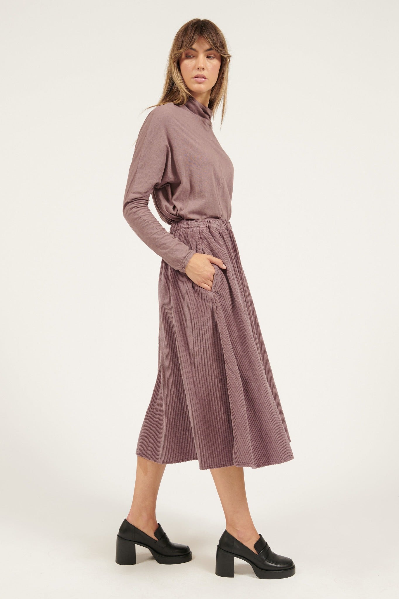CORDIALLY SKIRT - MULBERRY (PRE-ORDER) - Primness