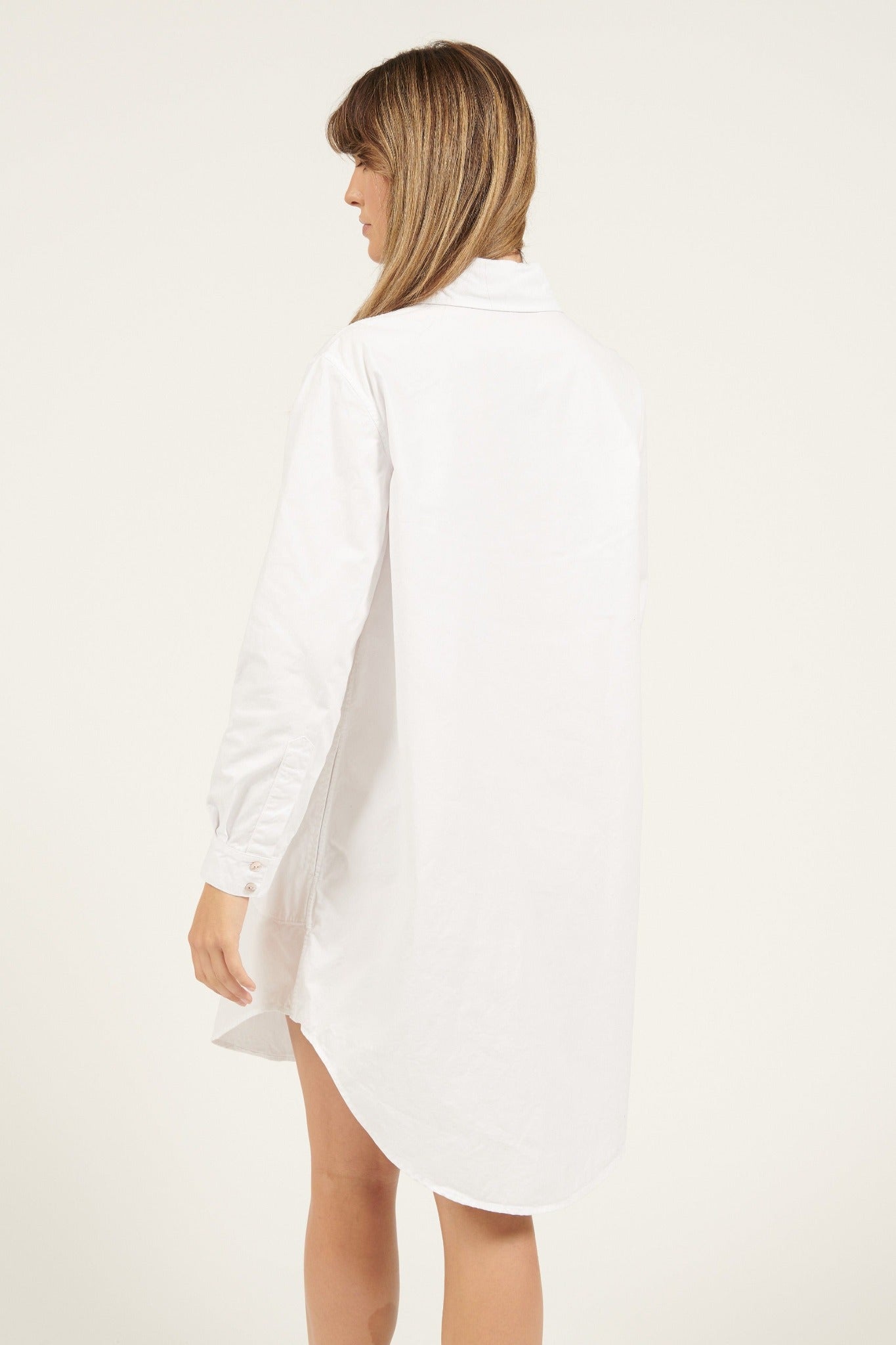 LONLON SHIRT DRESS - BLANC (PRE-ORDER) - Primness