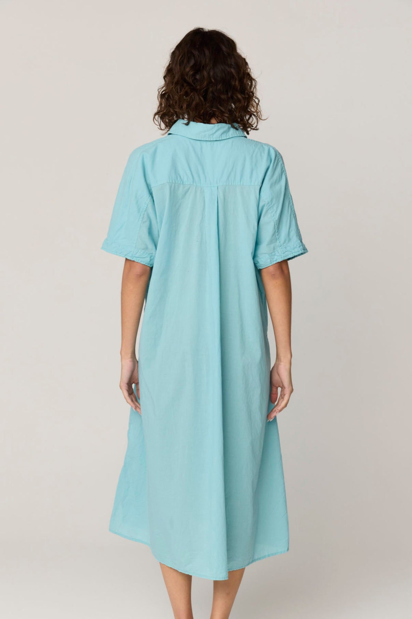 DEVOILE SHIRT DRESS - SEA FOAM