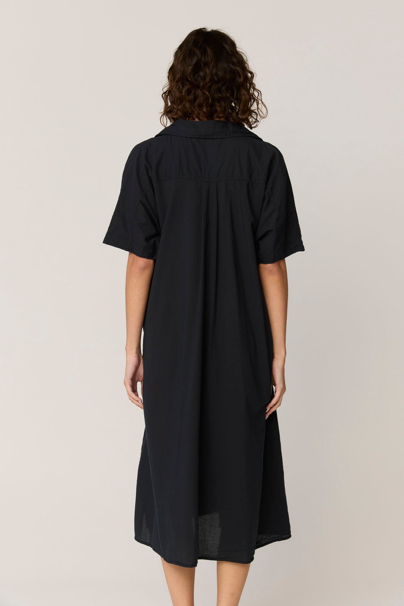 DEVOILE SHIRT DRESS - NOIR