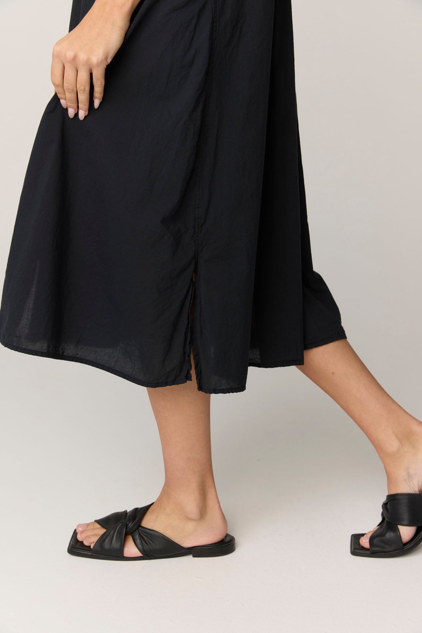 DEVOILE SHIRT DRESS - NOIR