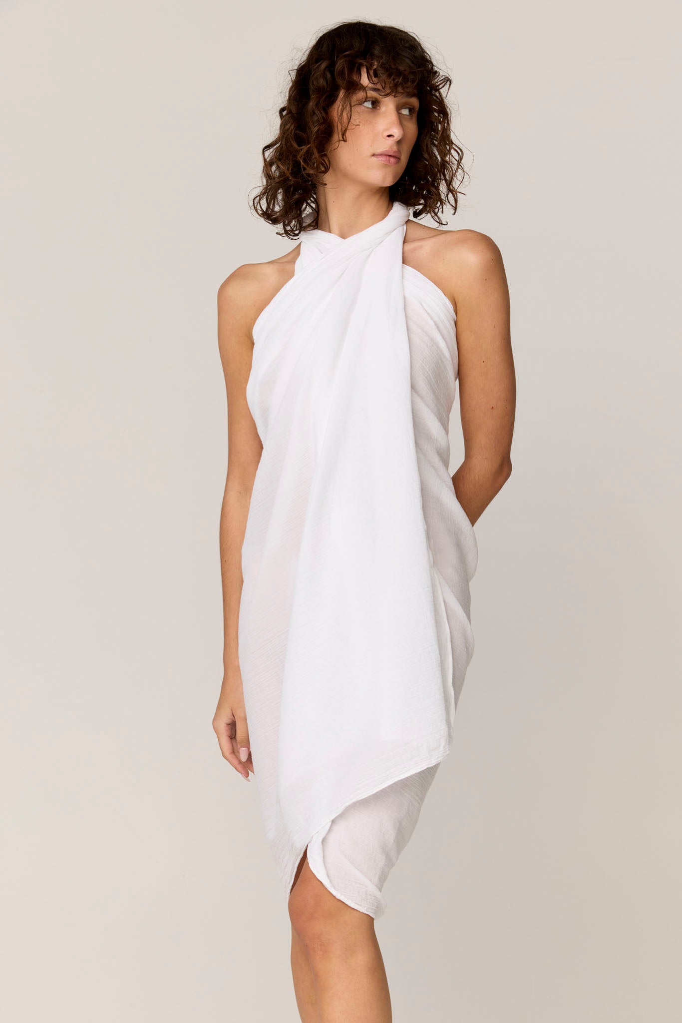 CRINKLE SCARF - BLANC