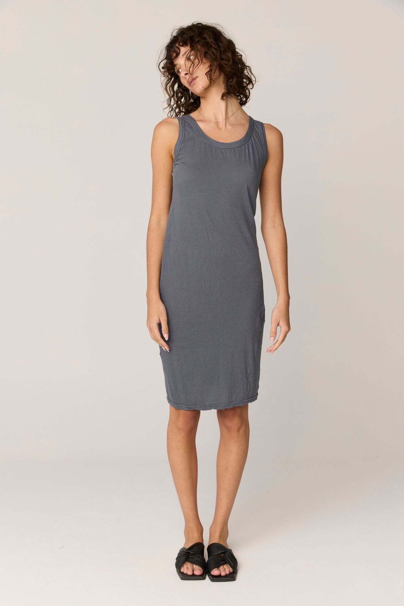 COASTY TANK DRESS - FOSSIL