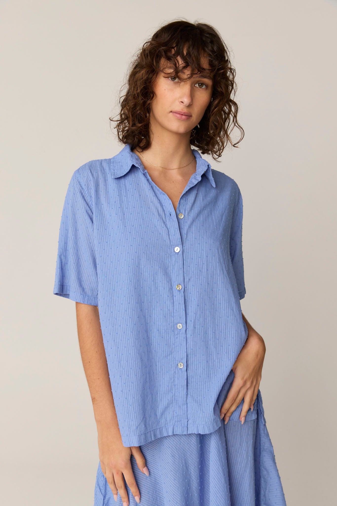 FLOCKY SHIRT - CORNFLOWER