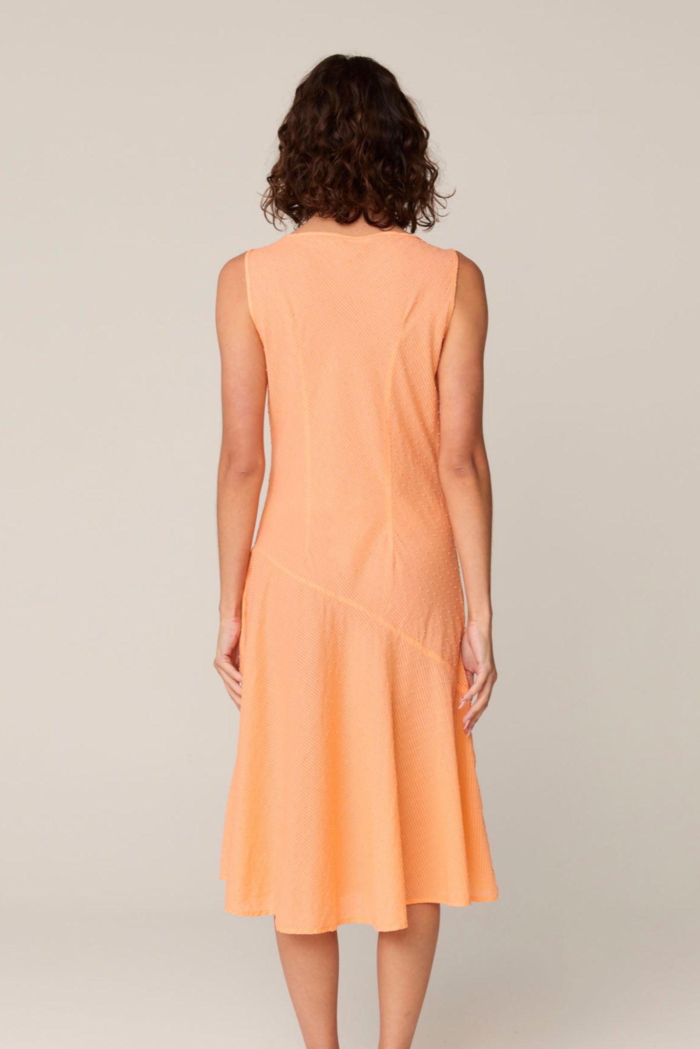 FLOCKY BIAS DRESS - SUNSHINE