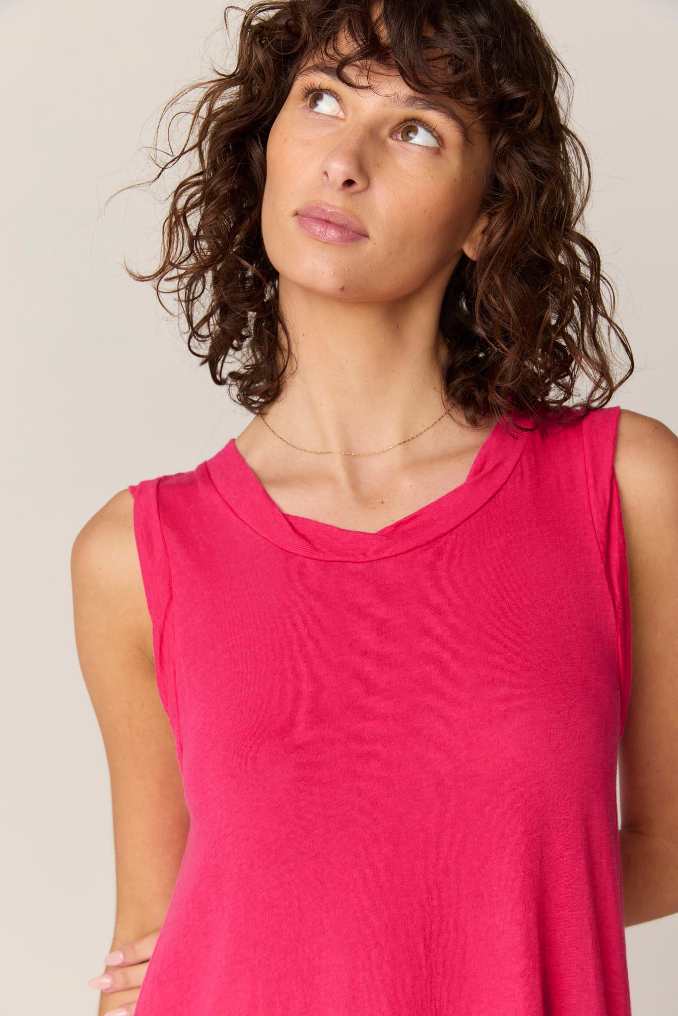 VERY TANK DRESS - RASPBERRY