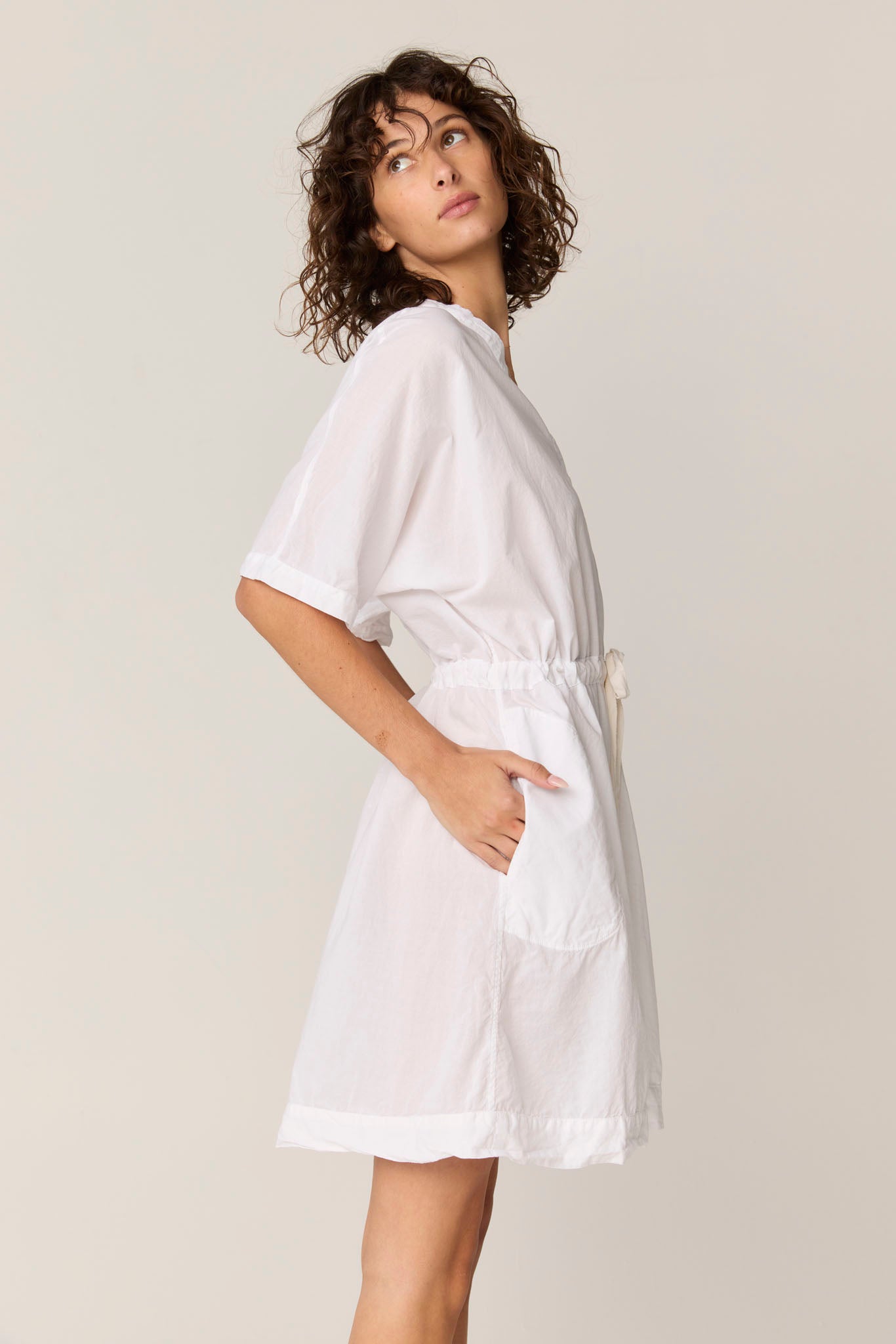 BEACH COVER UP - BLANC