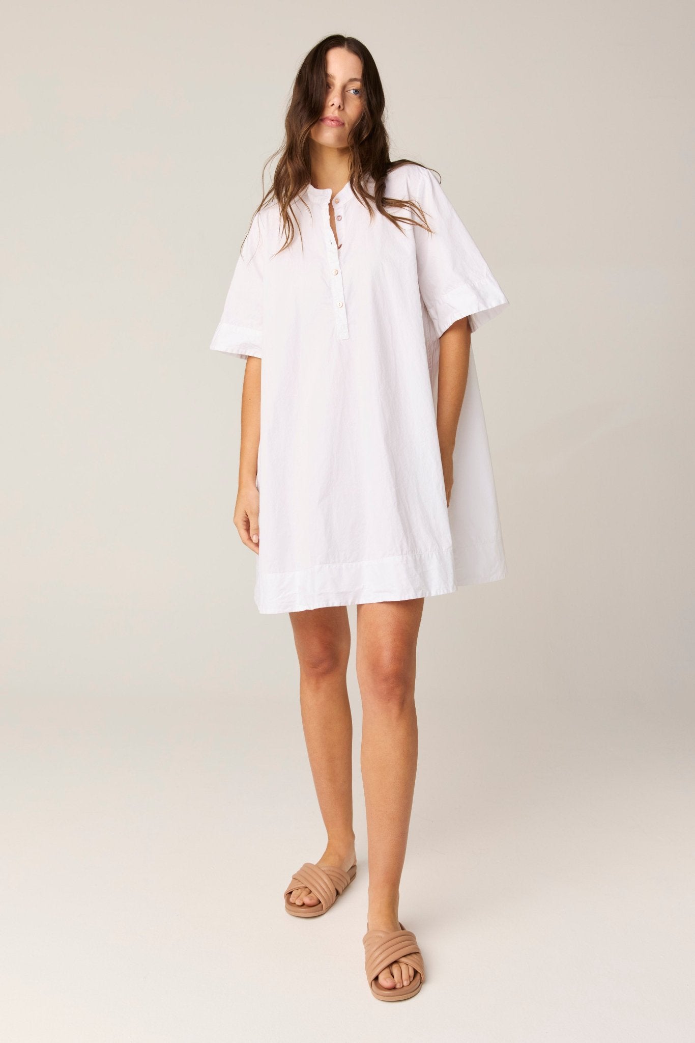 SHORE SHIRT DRESS - BLANC (PRE - ORDER) - Primness