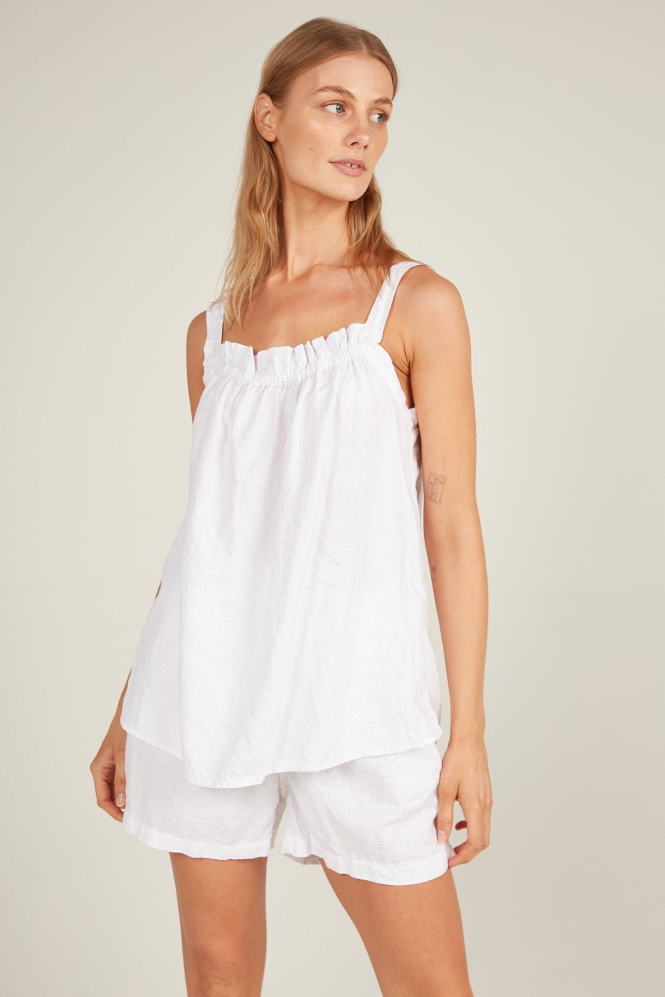 BEACHED SINGLET - BLANC - Primness